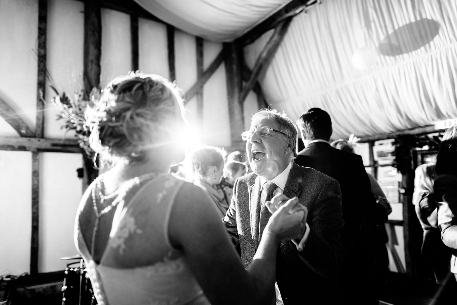 Bride dancing with father