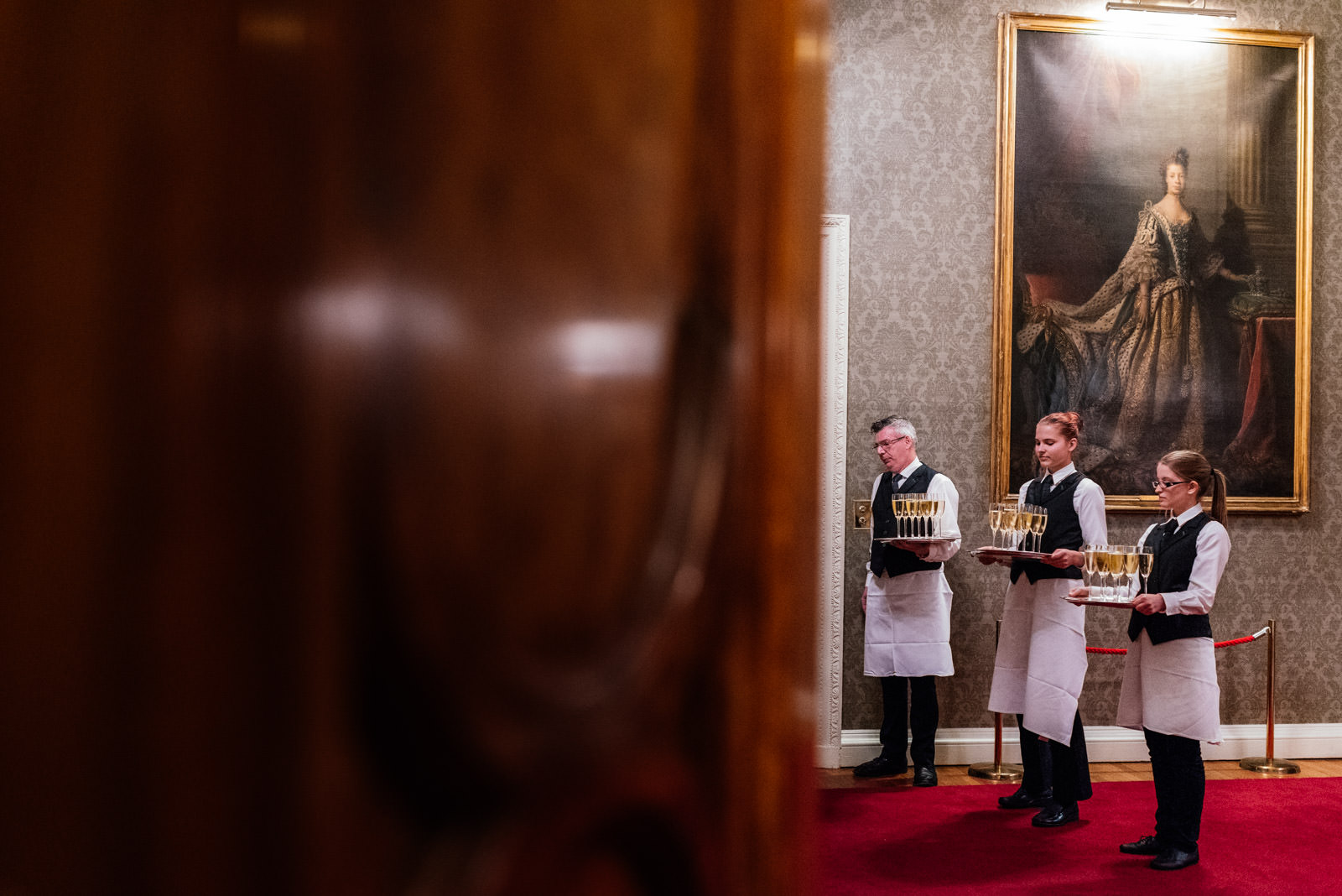 Waiting staff at Hedsor House wedding