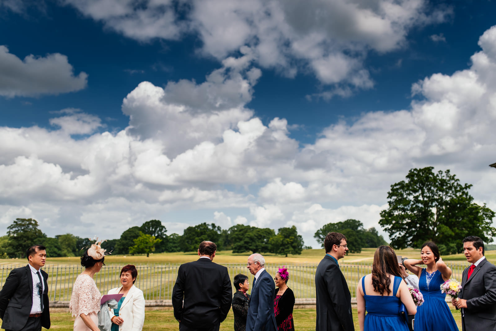 guests mingling at Boughton House