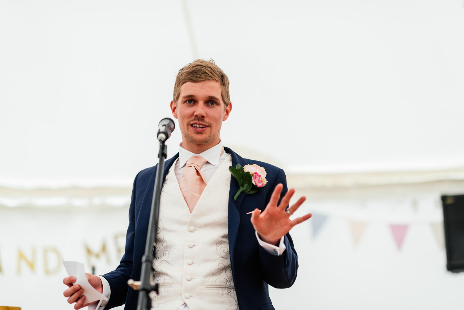 groom giving his speech