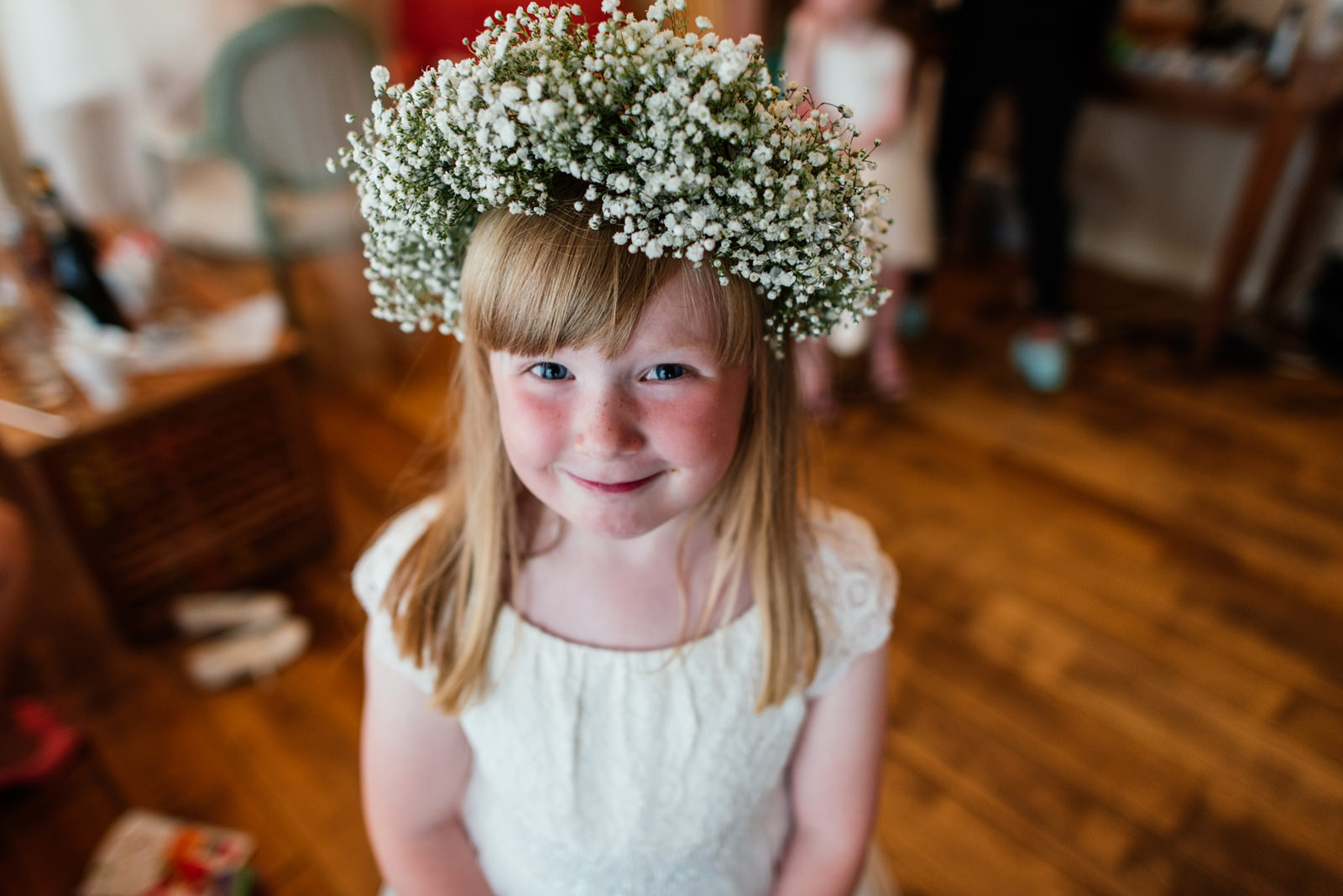 flower girl with flower crown
