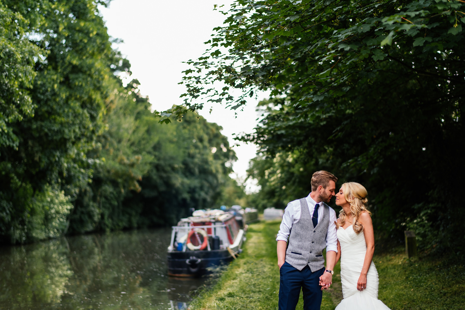 bridal portrait at canal