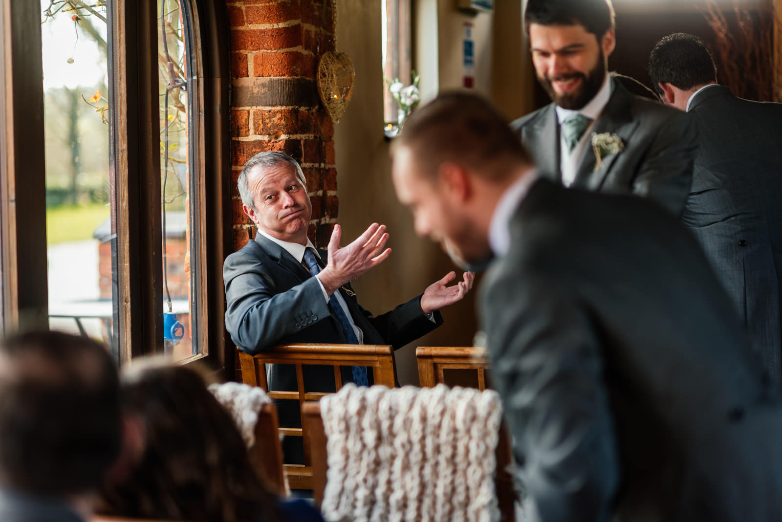 funny candid during the ceremony