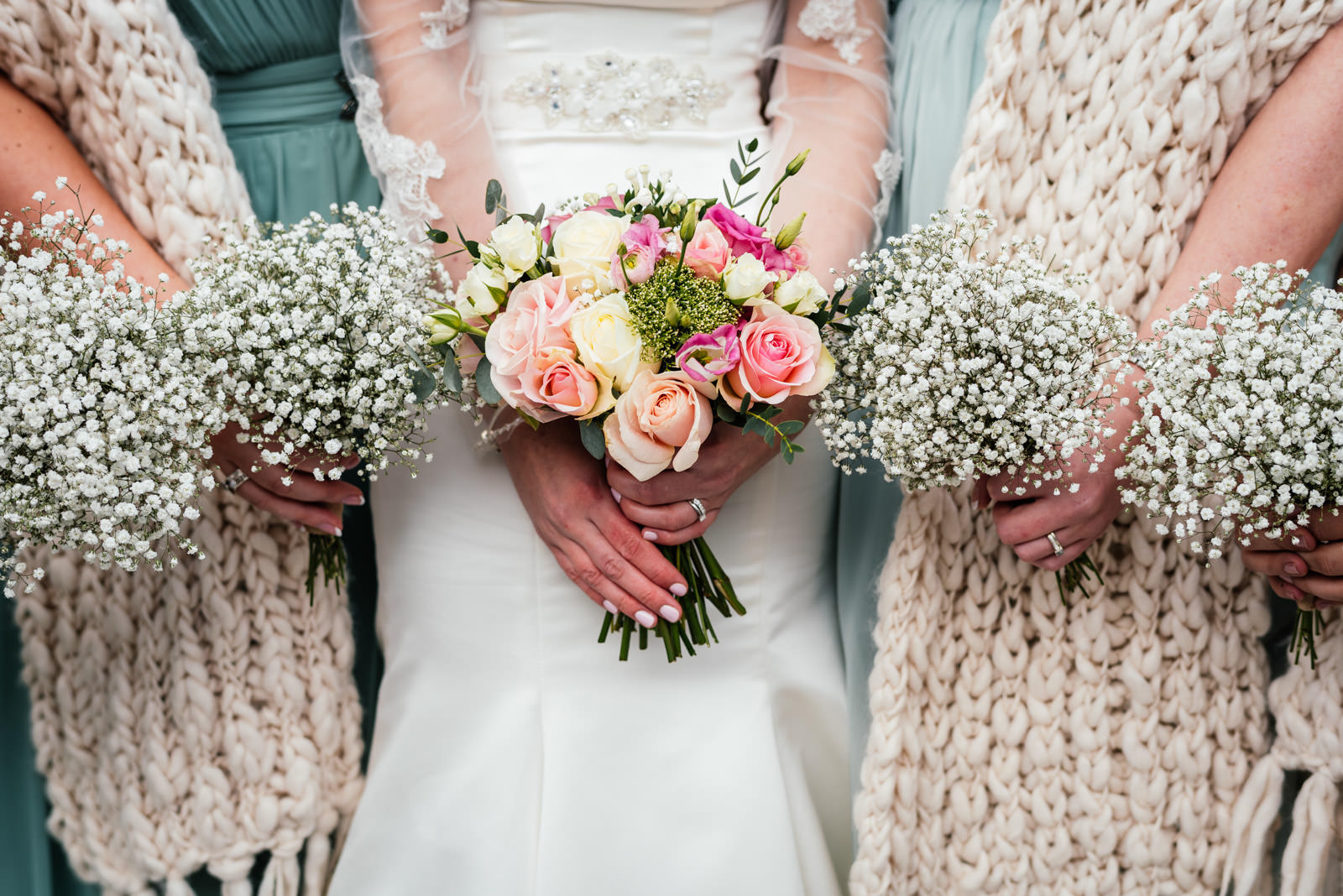 bride and bridesmaid bouquet