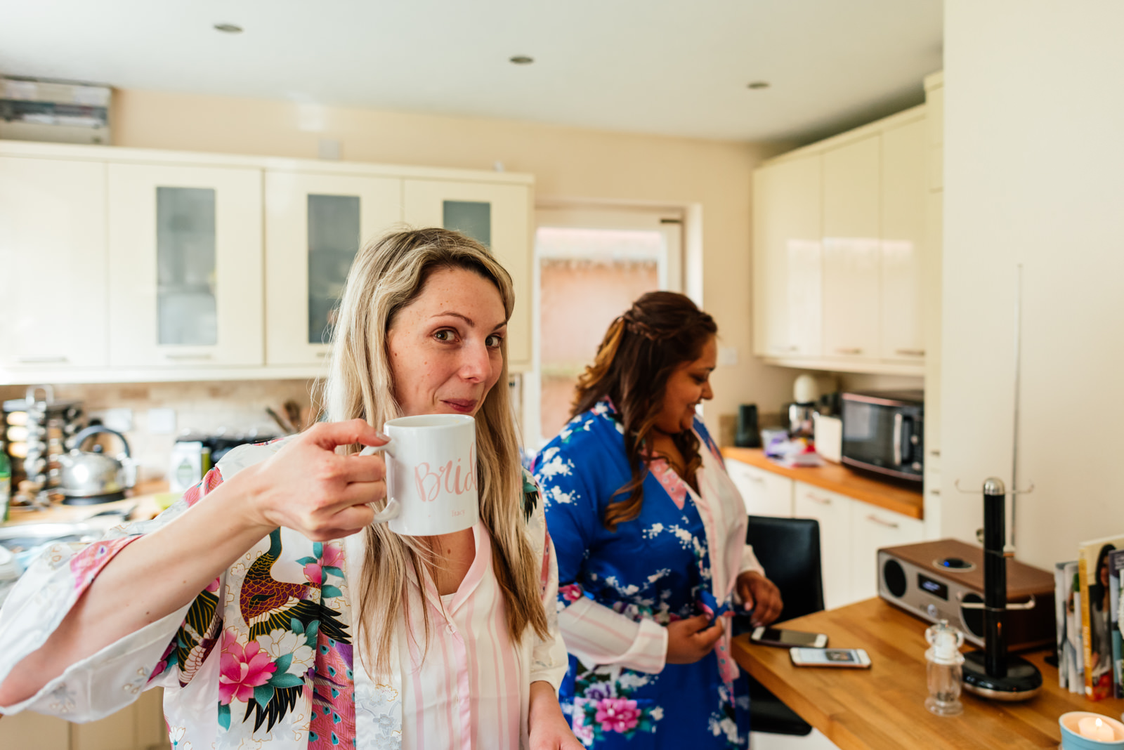 bridal prep on wedding day