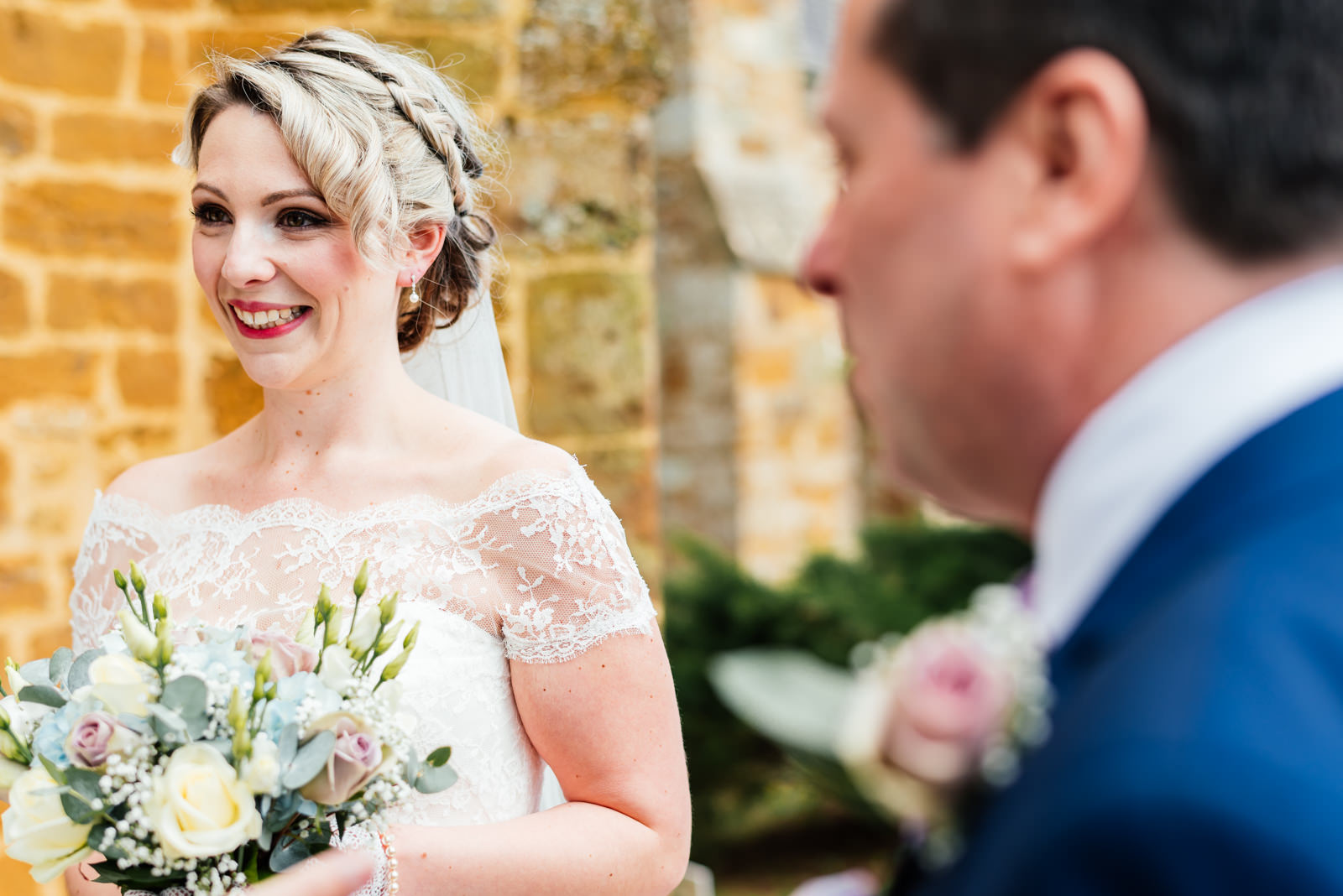 bride just before marriage ceremony