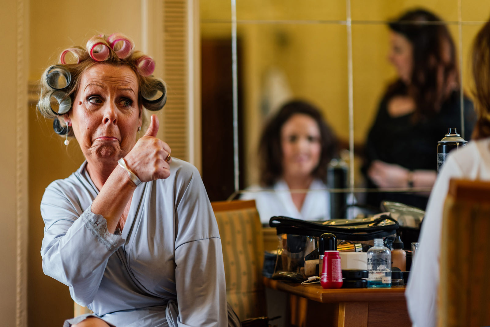 thumbs up from mum of the bride