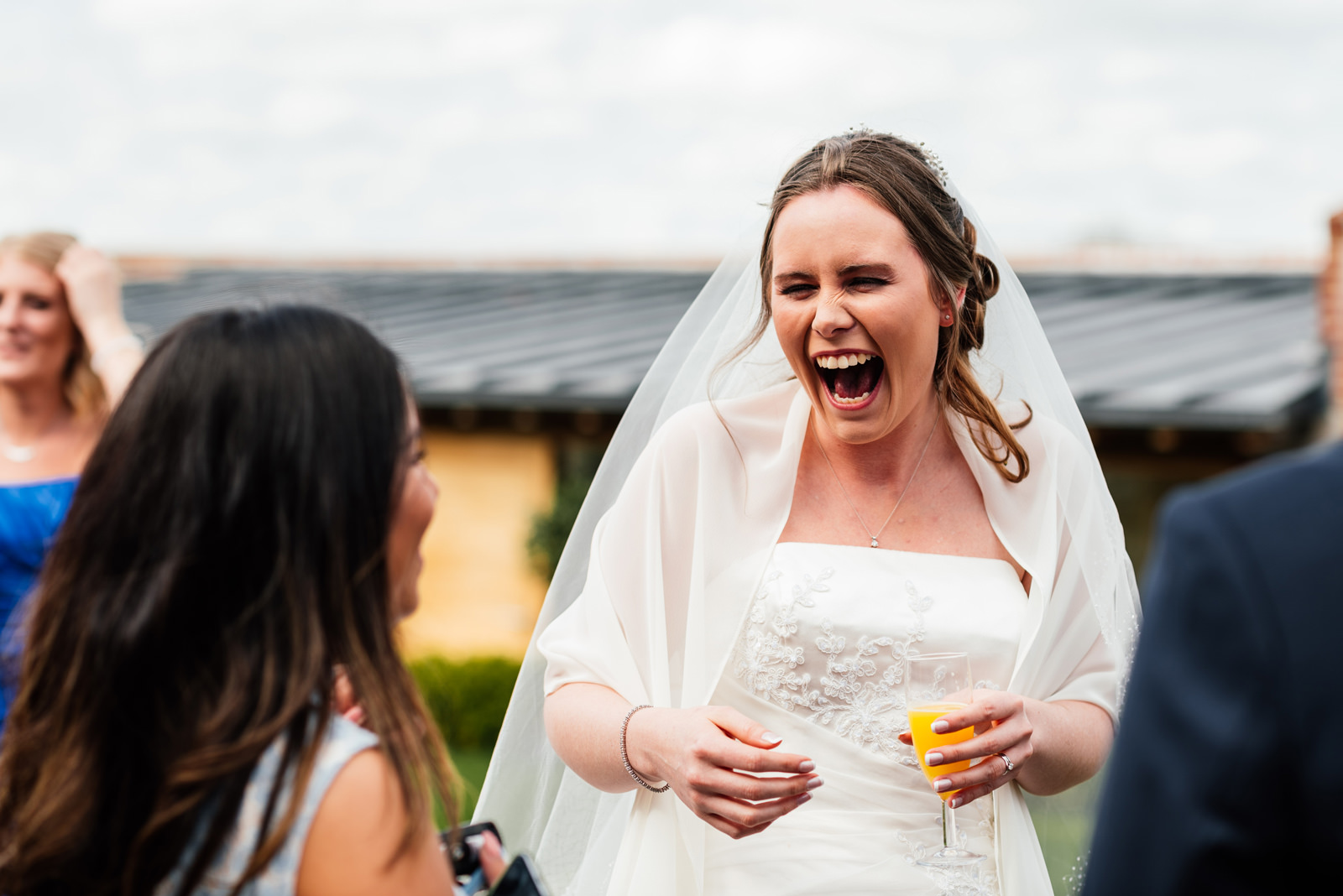 bride laughing