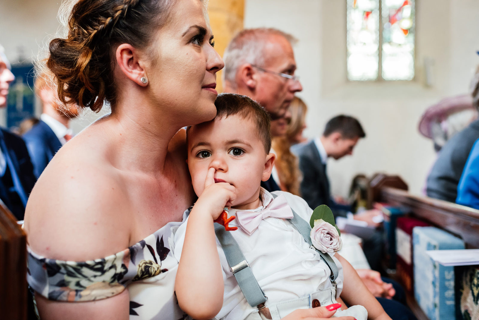 page boy picking his nose