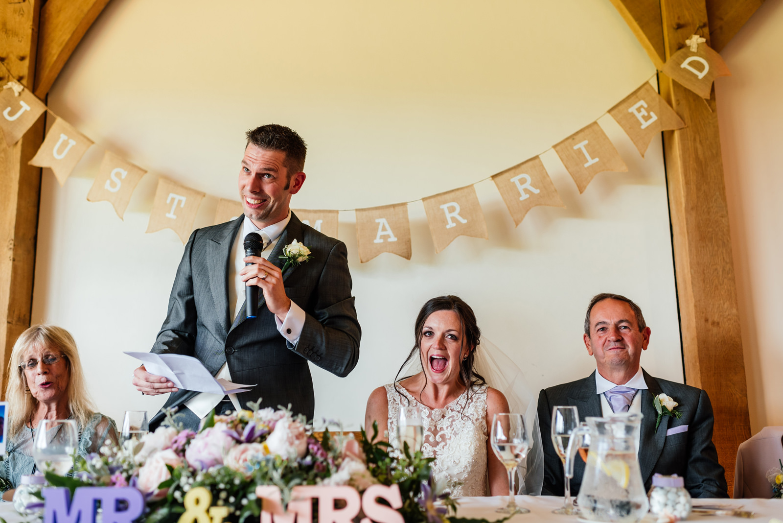 Groom's speech on wedding day