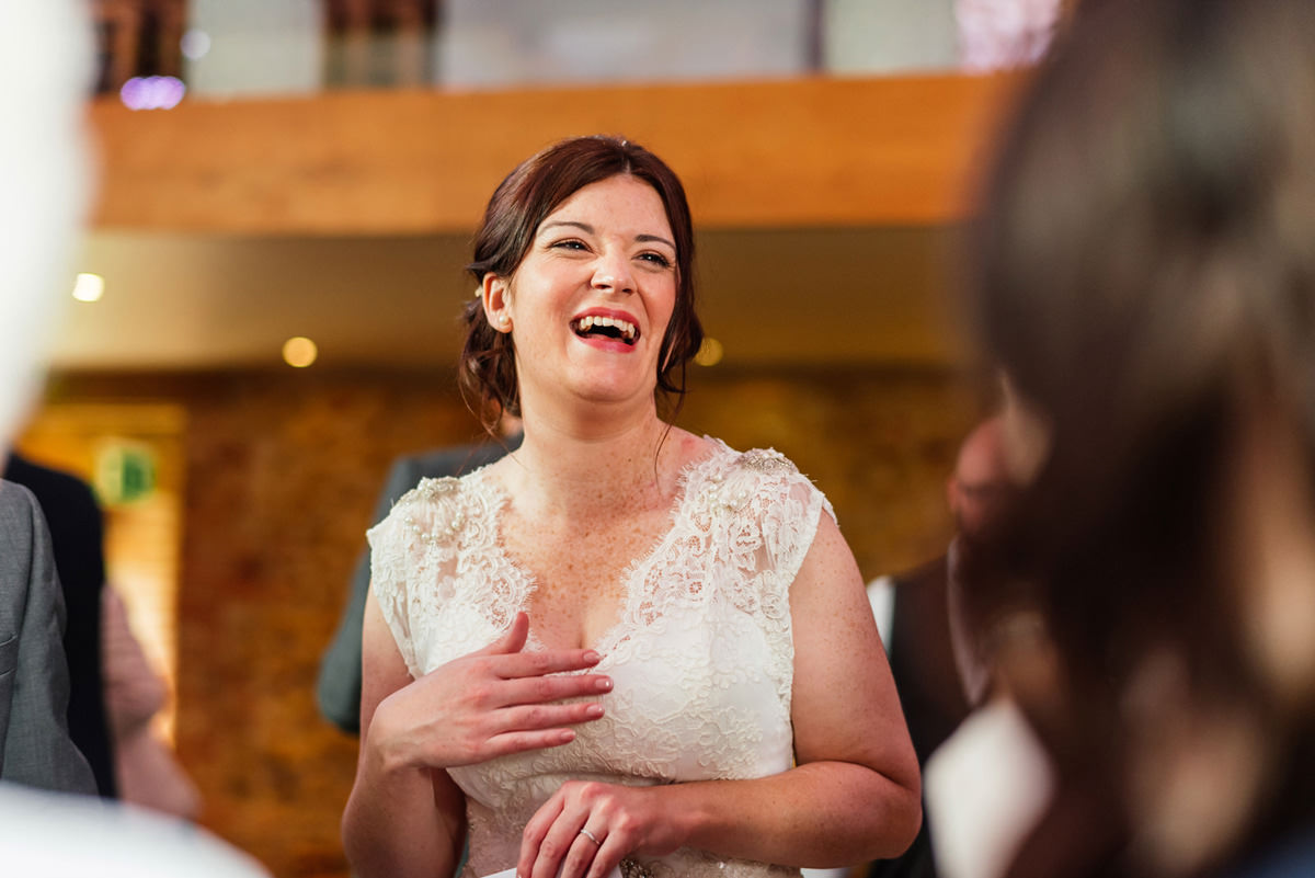 bride laughing