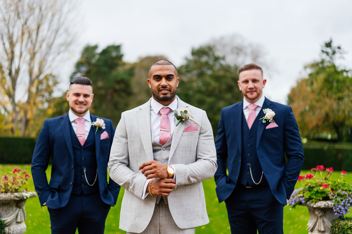 Groom with his two best men