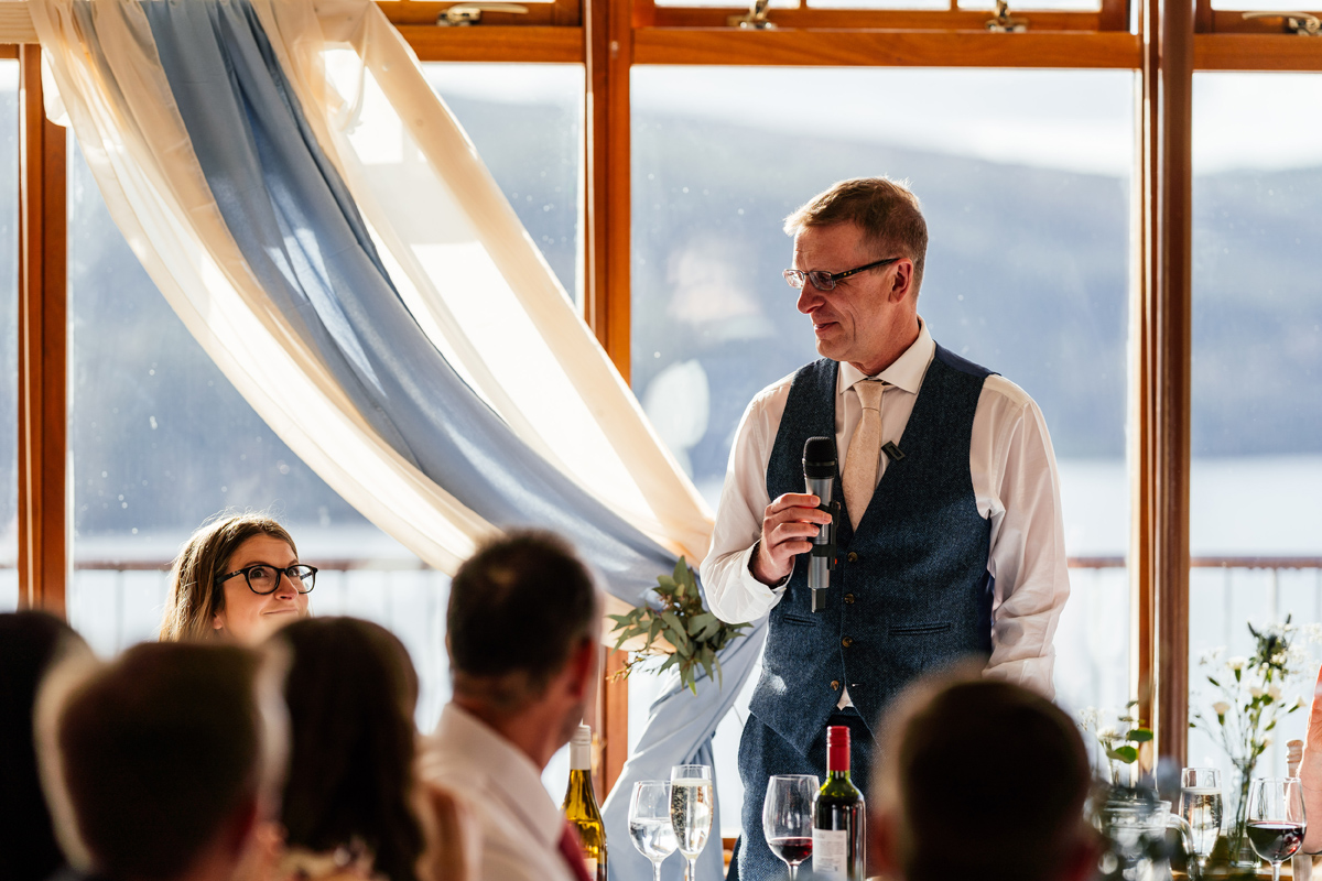 father of the bride gives his speech
