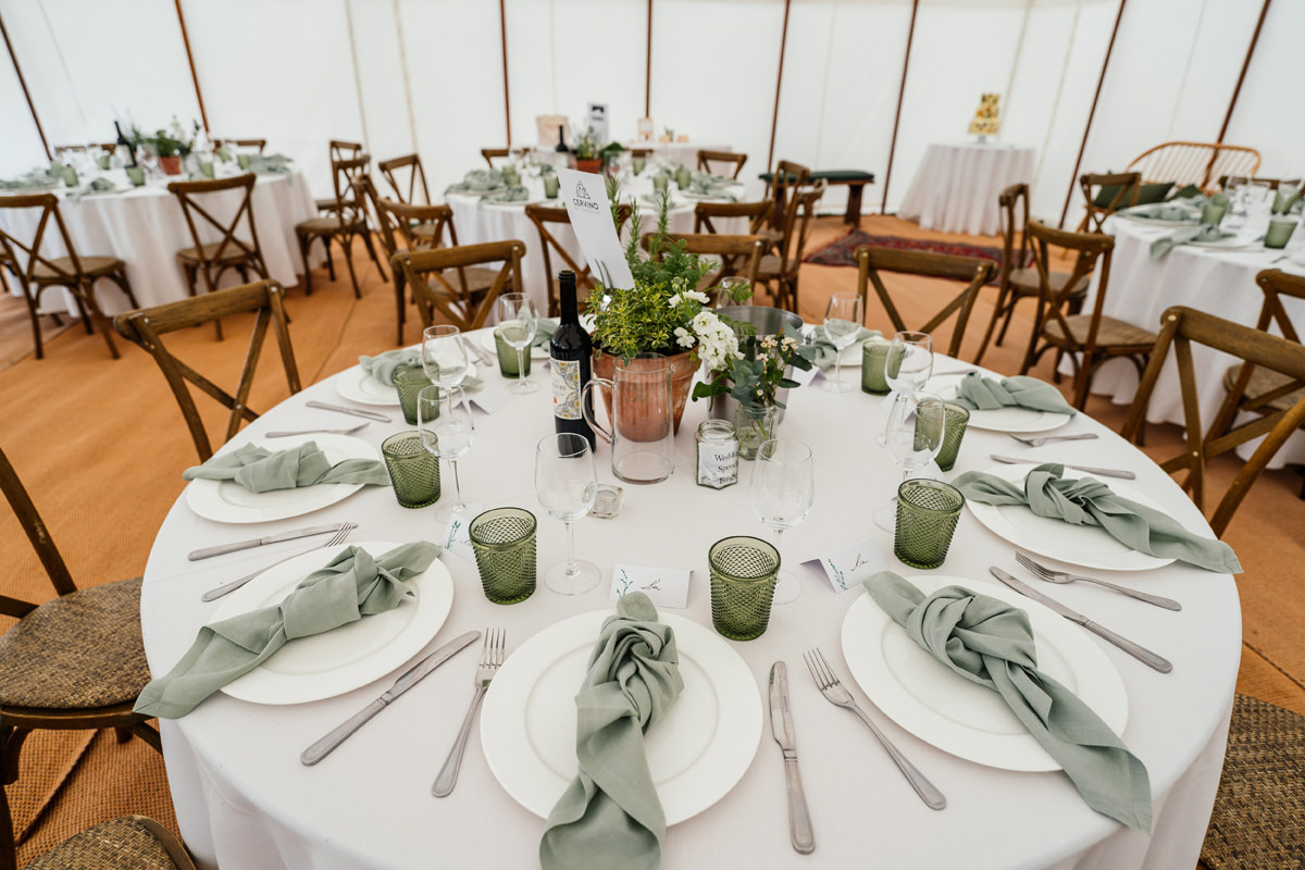 table layout details inside the marquee